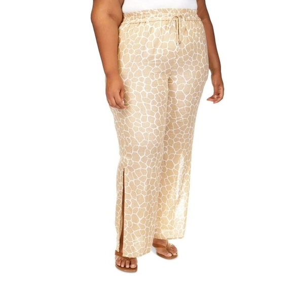 Michael Kors Pants - Michael Kors Beige Patterned Women's Pants